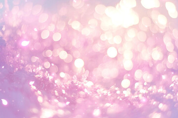 美しいボケ、キラキラした光とピンク色の背景