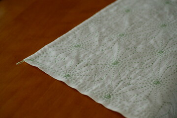 ”Sashiko" is Japanese traditional hand embroidery.