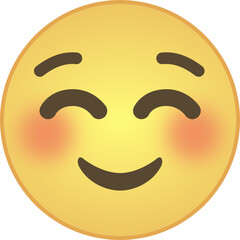 Smiling Face Blushing Emoji Emoticon - Smiley in SVG, Vector
