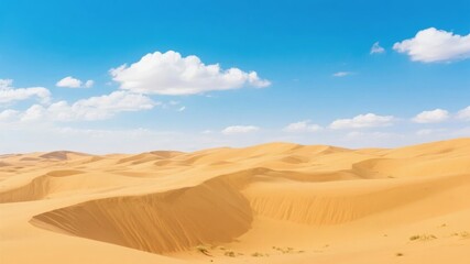 Fototapeta premium Vast Sand Dunes Under a Clear Blue Sky