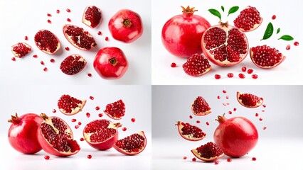 A bunch of pome on white background style frame illustration composition scene expression motion emotion colorful movement backgrounds design depth creative elements figure cartoonish