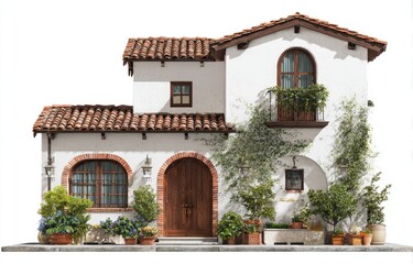Spanish-style house, exterior, two-story