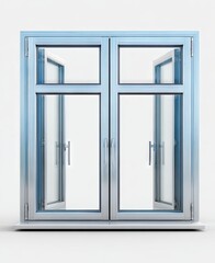 Obraz premium Light-blue double-hung window (1)