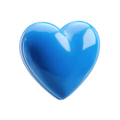 A shiny blue heart on black background a symbol of love and affection