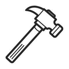 Hammer Tool Line Art Vector Icon