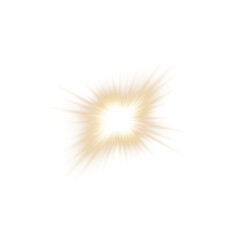 Fototapeta premium Gold Star Light Sparkle, Glowing Flare Effect and Shimmer Shine Glow Elements