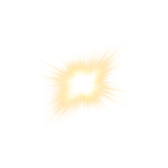 Fototapeta premium Yellow Star Light Sparkle, Glowing Flare Effect and Shimmer Shine Glow Elements