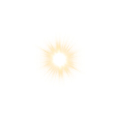 Fototapeta premium Yellow Star Light Sparkle, Glowing Flare Effect and Shimmer Shine Glow Elements
