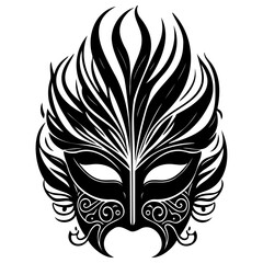 Ornate feathered mask design evoking mystery elegance and intrigue for festive celebrations