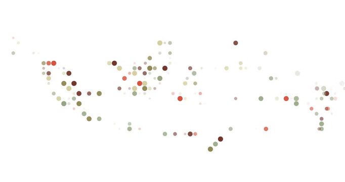 Video Effect Dots Entering Creatively for Indonesia Outline Disappearance