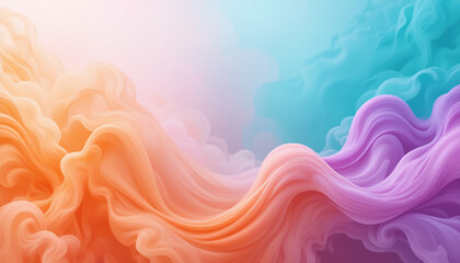 Obraz premium Abstract Colorful Smoke Swirls in Soft Pastel Shades Artistic Background