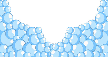 Blue Soap Bubble Corner Border
