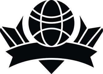 Basketball final match vector icon.