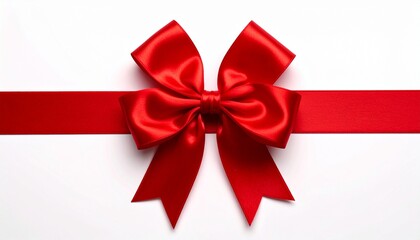 red ribbon on the white 