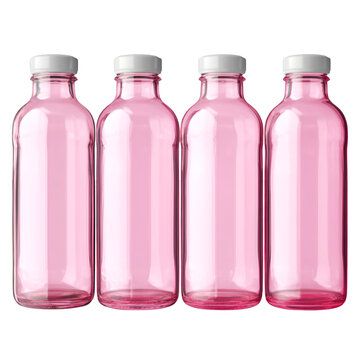 Refreshing beverage bottles kitchen product photography modern close-up transparent design