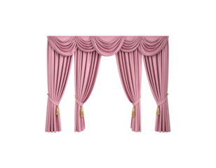 Leuchtend rosa Samtvorhänge
