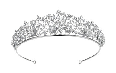 Diamond tiara isolated on transparent background