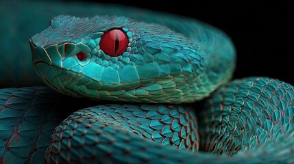 green snake in the background