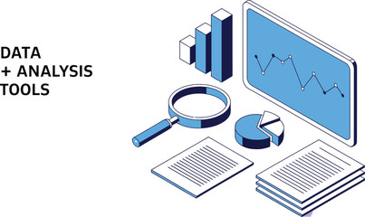 Data analysis tools and business analytics concept