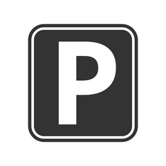 Parking sign icon isolated on transparent background