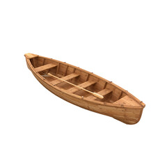 old wooden canoe