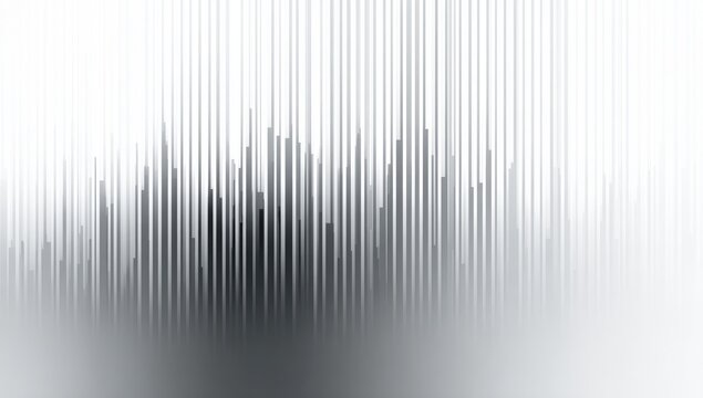 Abstract grayscale vertical bar chart graphic