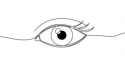 Simple black and white eye illustration