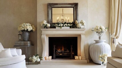 Elegant Fireplace Decoration Concepts: Timeless Ideas for Stylish Hearth Decor, Luxe Accents & Cozy Fireplace Styling—Elevate Your Space with Chic Designs