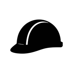 Vector art of black construction helmet, a crucial safety equipment for worker