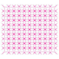 Geometric Floral Arrangement with Interlocking Petal Motifs Pattern