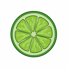 limes isolated white background limes fruit,illustration vector