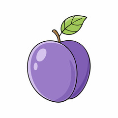 vector illustration of an apple with leaves