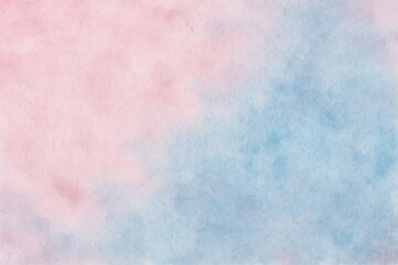 Fototapeta premium Watercolor in Harmony: A delicate interplay of pink and blue hues dances across the textured surface, a symphony of color blending seamlessly to evoke a sense of calm and creativity.