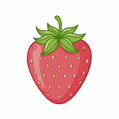 Obraz premium tasty red strawberry isolated white background ripe fresh strawberry clipping path strawbe,illustration vector