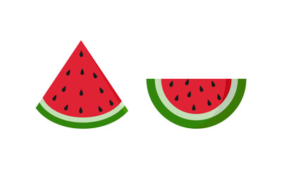 Watermelon Icon Vector. Fresh Summer Fruit Illustration.