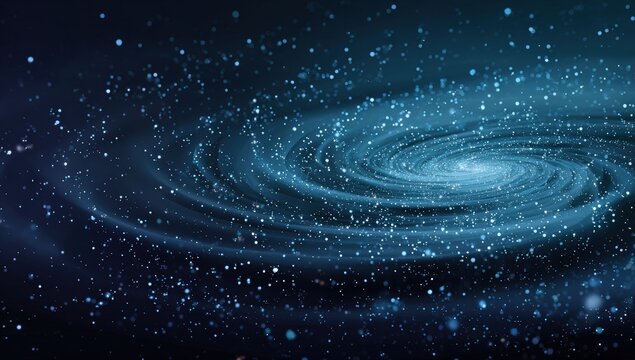 Spiral galaxy in deep space