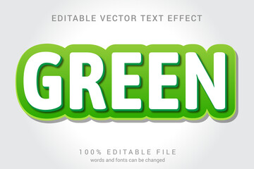 Green Style Editable vector text effect