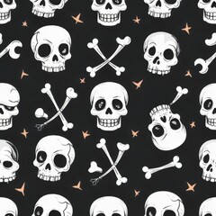 seamless skull pattern
