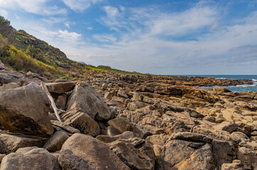 Rocky coastline in Galicia