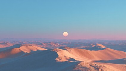 Pastel desert landscape at dawn
