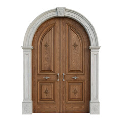 old wooden door isolated