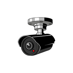 security camera isolated on white