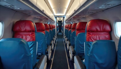 Fototapeta premium Spacious Empty Airplane Luggage Hold Ready for Bags Clean, Organized Compartment with Ample Storage Space, Ideal for Travel and Aviation Stock Photos