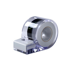 Naklejka premium Transparent tape dispenser isoleted on transparent background.