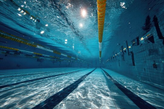 Underwater view of a swimming pool lane (5)