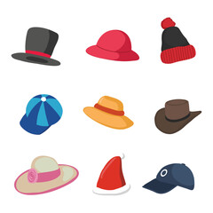 Coloured hats collection