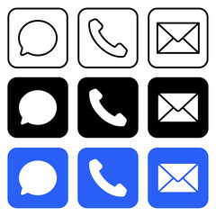 Contact square buttons