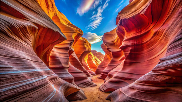 Majestic Red Rock Formations in Desert, Stunning Landscape, Natural Wonder, Rugged, Wild, Sunlit, Scenic, Expansive, Solitude, Captivating, Geological, Rugged Terrain, Enchanting, Awe-Inspiring, Open 