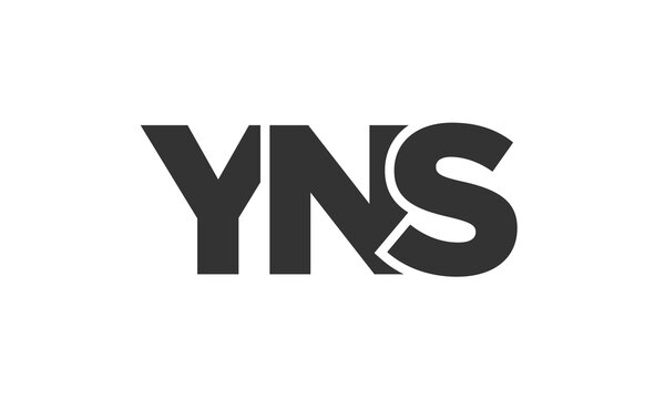 YNS logo design template with strong and modern bold text. Initial based vector logotype featuring simple and minimal typography. Trendy company identity.