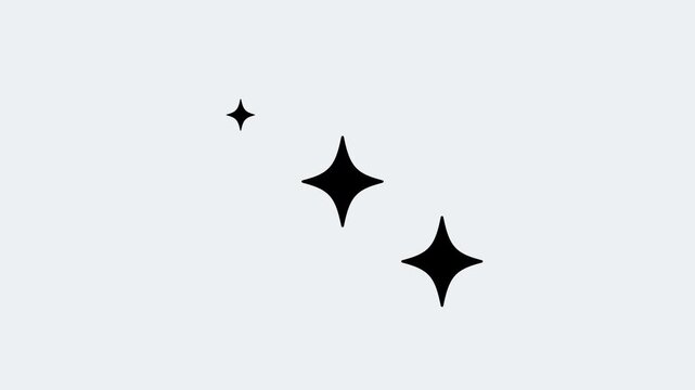 ai icon generate sparkling animated blink sparkle process generate sparkling stars alpha channel 4k looping